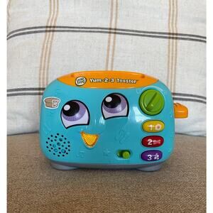 LEAP FROP YUM-2-3 Talking Toy Toaster 7" Teasted Working & Talking